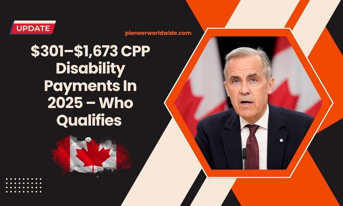 $301–$1,673 CPP Disability Payments In 2025 – Who Qualifies And When Payments Arrive