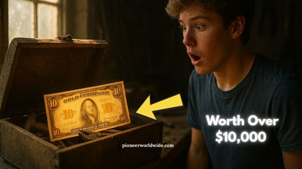 Teen Finds Rare $10 Gold Certificate In Grandpa’s Toolbox – Worth Thousands!