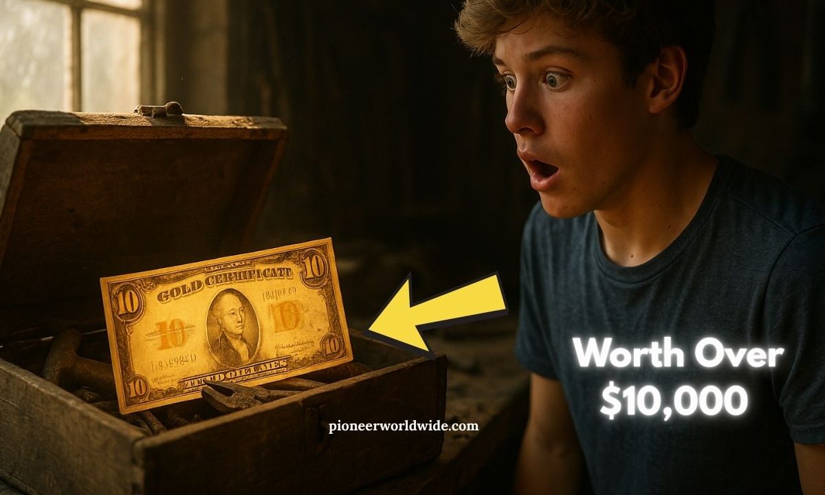 Teen Finds Rare $10 Gold Certificate In Grandpa’s Toolbox – Worth Thousands!
